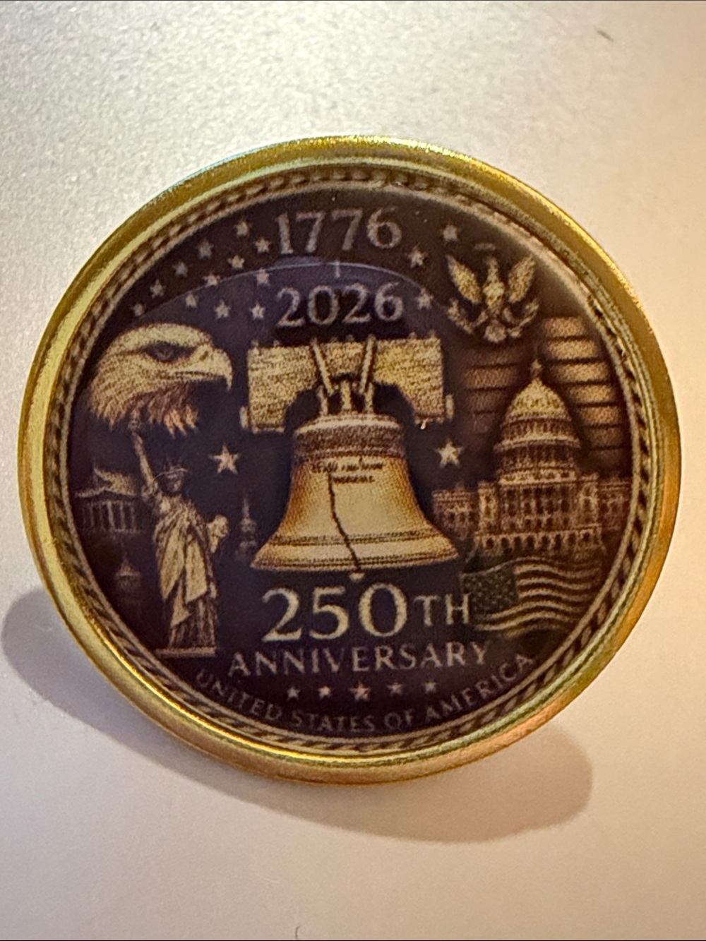 NEW 250th Anniversary Liberty Bell Collector Pin 1776-2026
